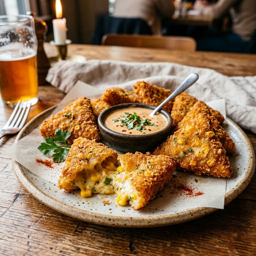 Cheese Corn Triangles