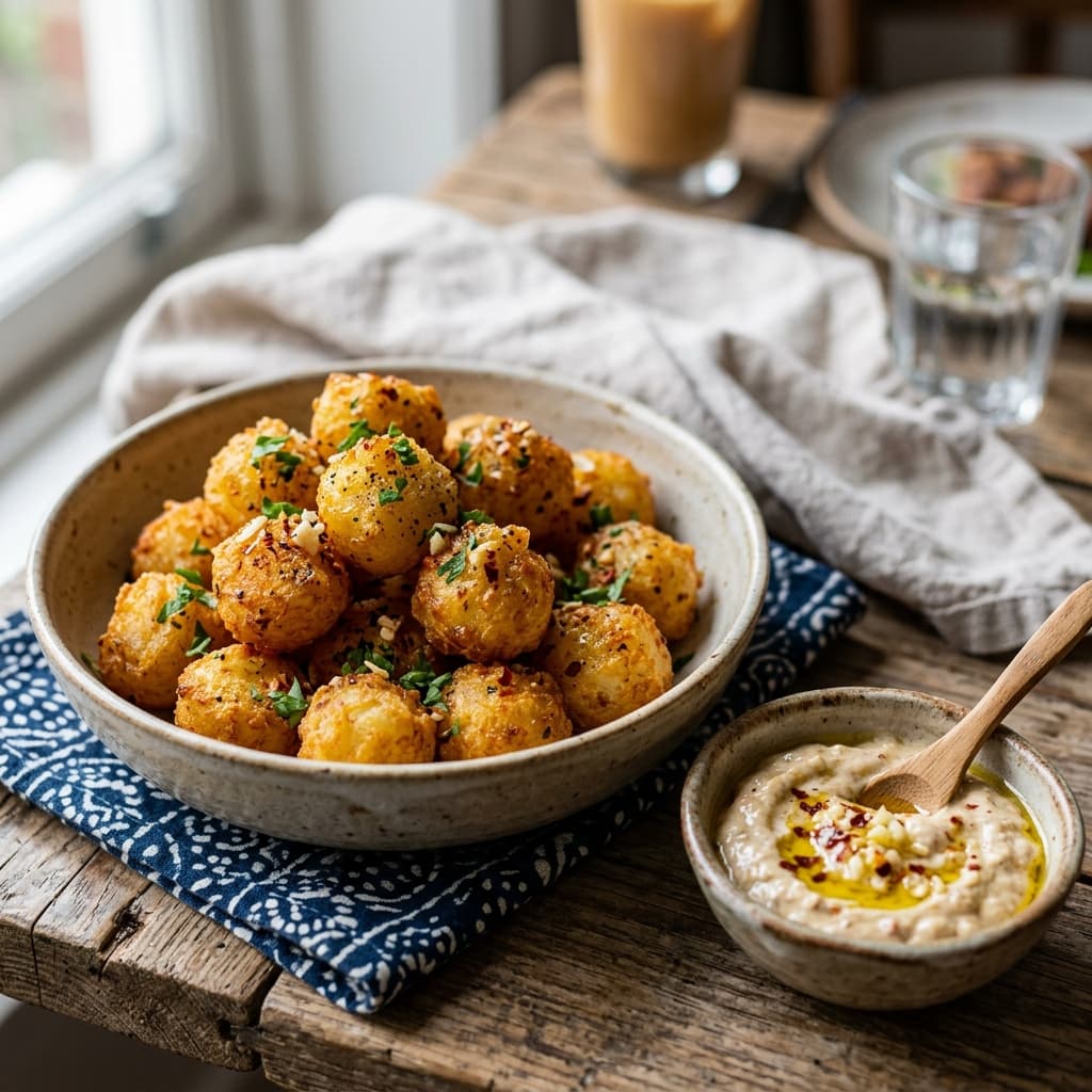 Chilli Garlic Potato Shots