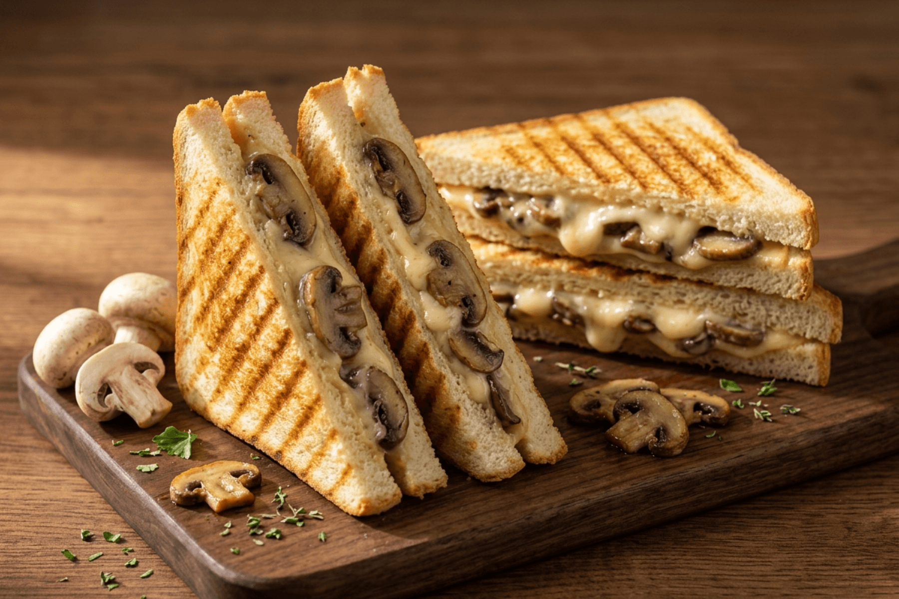 Mushroom Melts Grilled Sandwich