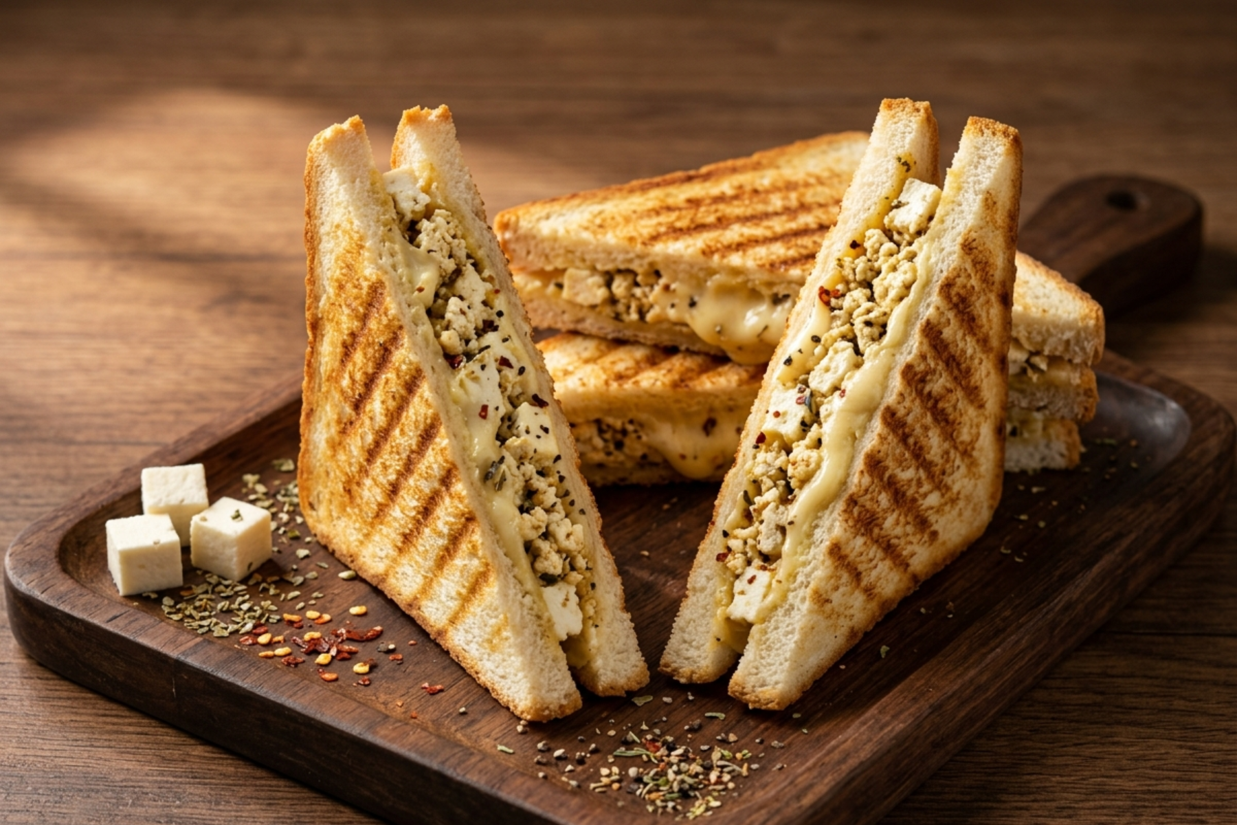 Creamy Paneer Grilled Sandwich